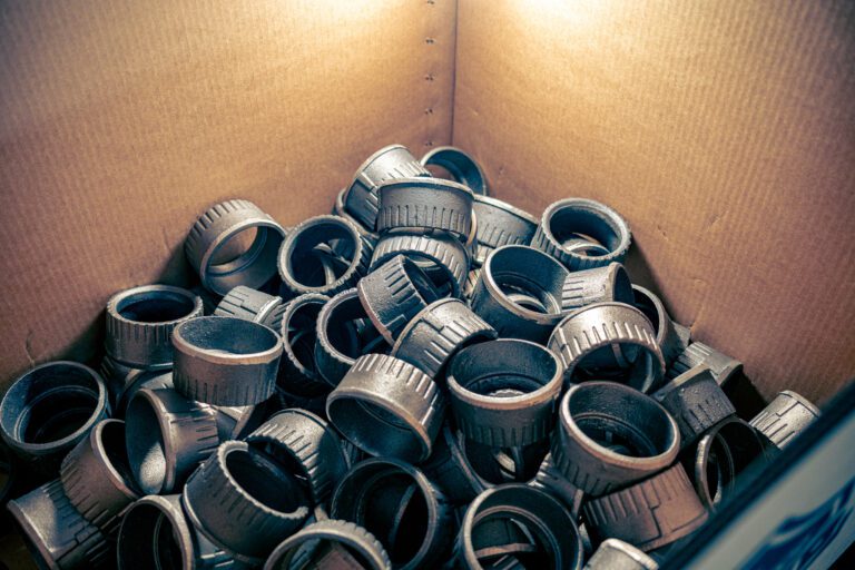 A collection of finished iron castings